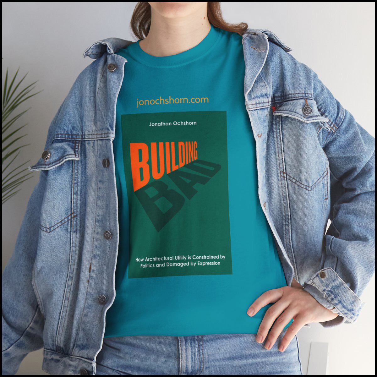 T-shirt design with Building Bad book cover